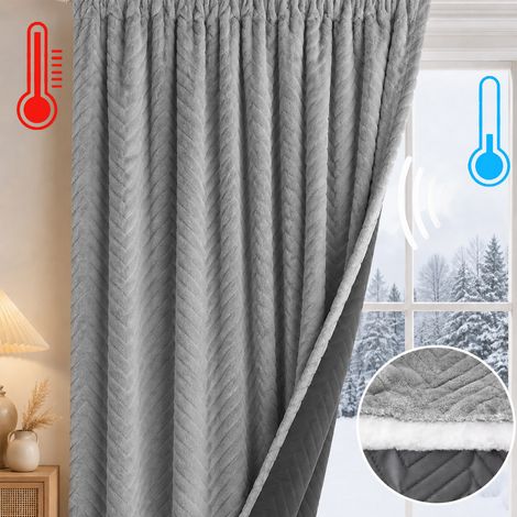 Rideau thermique isolant occultant 140×260 cm — ThermoBlind