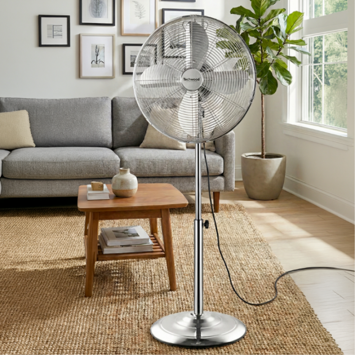 Ventilateur sur pied métal 50W — VintageBreeze